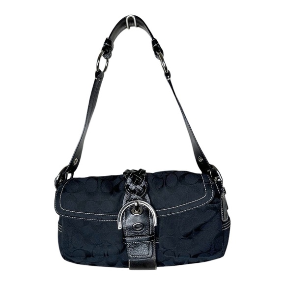 Coach Handbags - Coach Legacy Vintage Black Braided Soho Bag A06Q 6314 Y2K Jacquard Signature